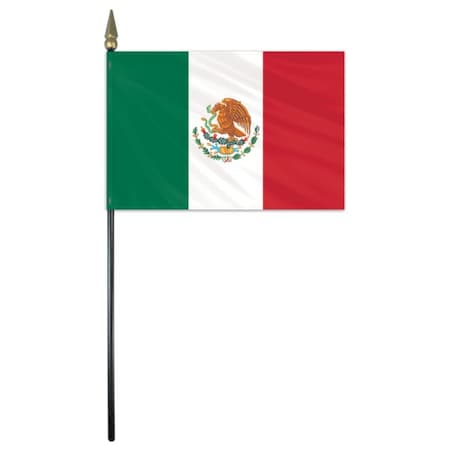 Mexico Stick Flag 4x6 E Gloss